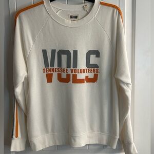Vintage Tailgate Tennessee Vols Sweatshirt Cream Orange Striped L